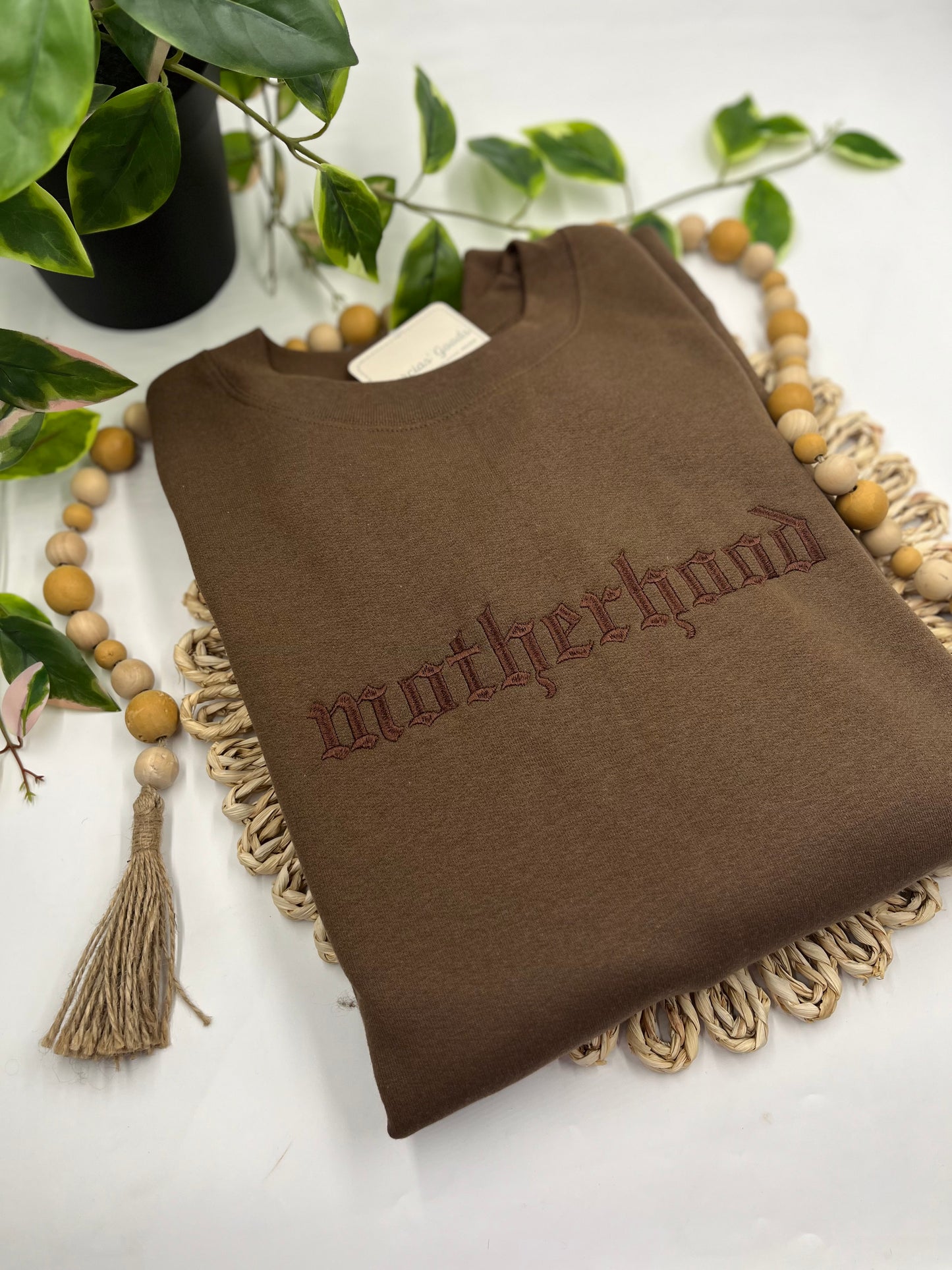 Motherhood Gothic Font Fall Sweatshirt