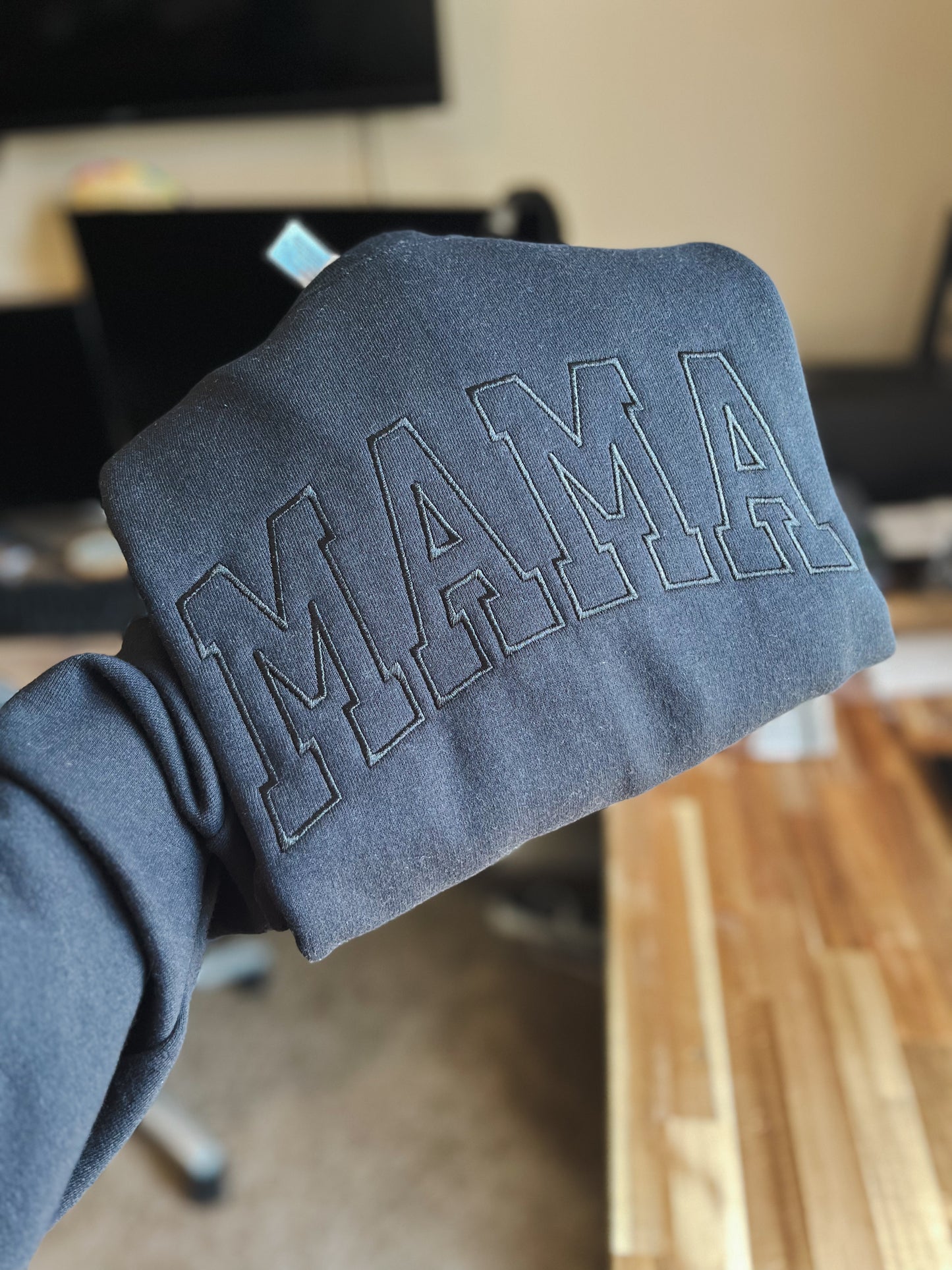 Mama Black Monochromatic Sweatshirt