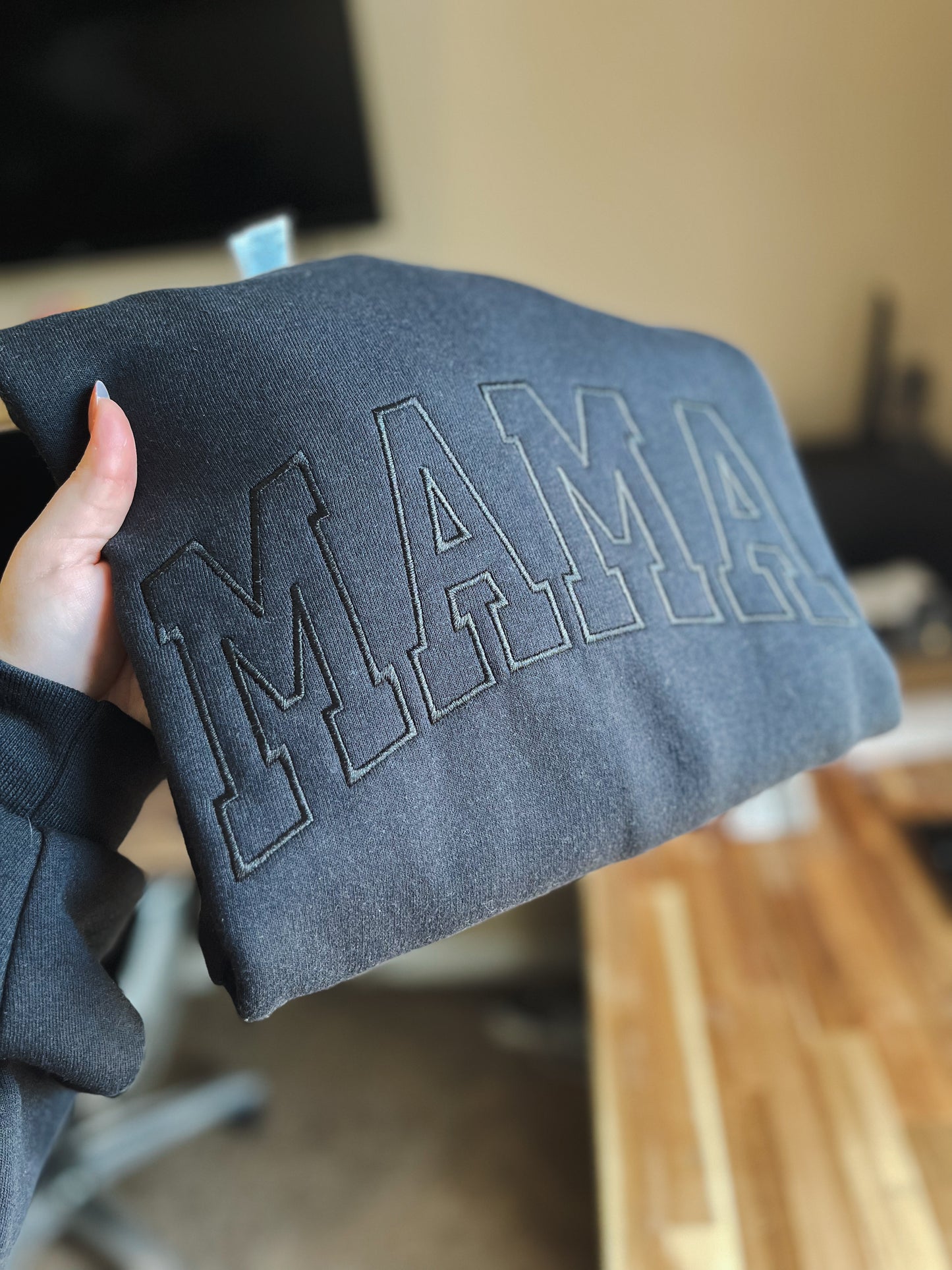 Mama Black Monochromatic Sweatshirt