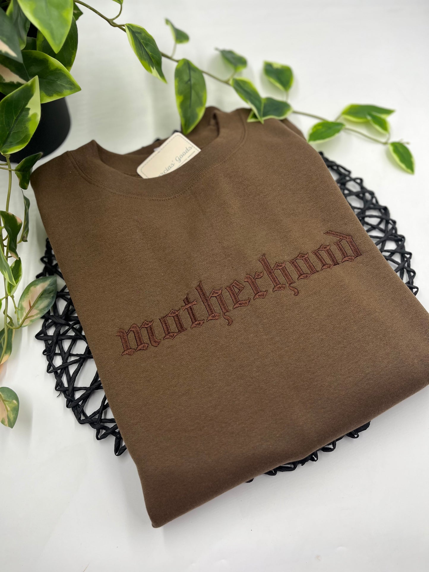 Motherhood Gothic Font Fall Sweatshirt