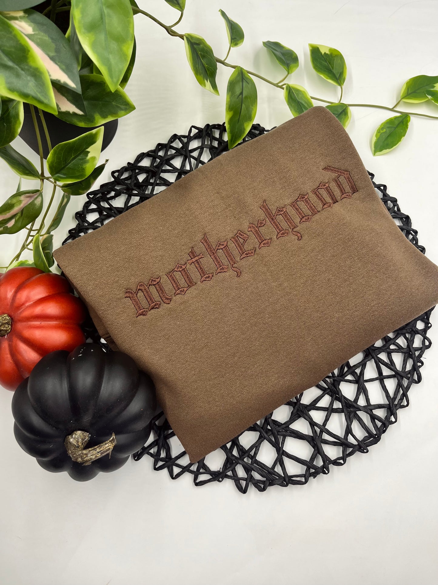 Motherhood Gothic Font Fall Sweatshirt