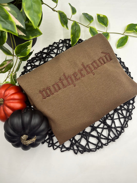 Motherhood Gothic Font Fall Sweatshirt