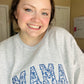 Mama Blue Floral Chinoiserie-esque Applique Shirt