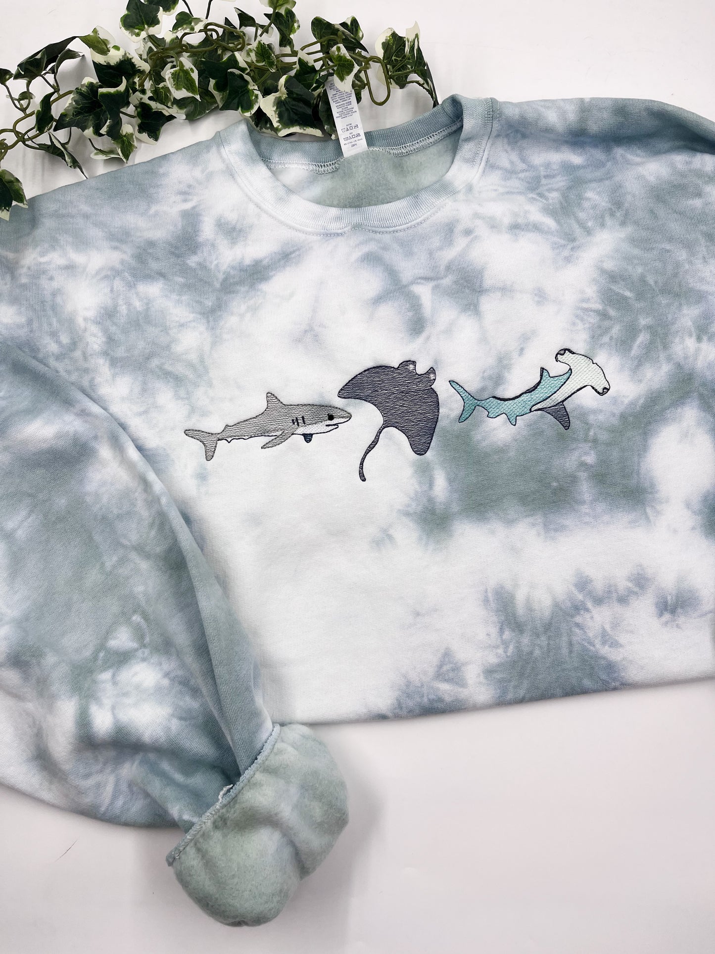 Shark Trio Tie Dye Sweatshirt