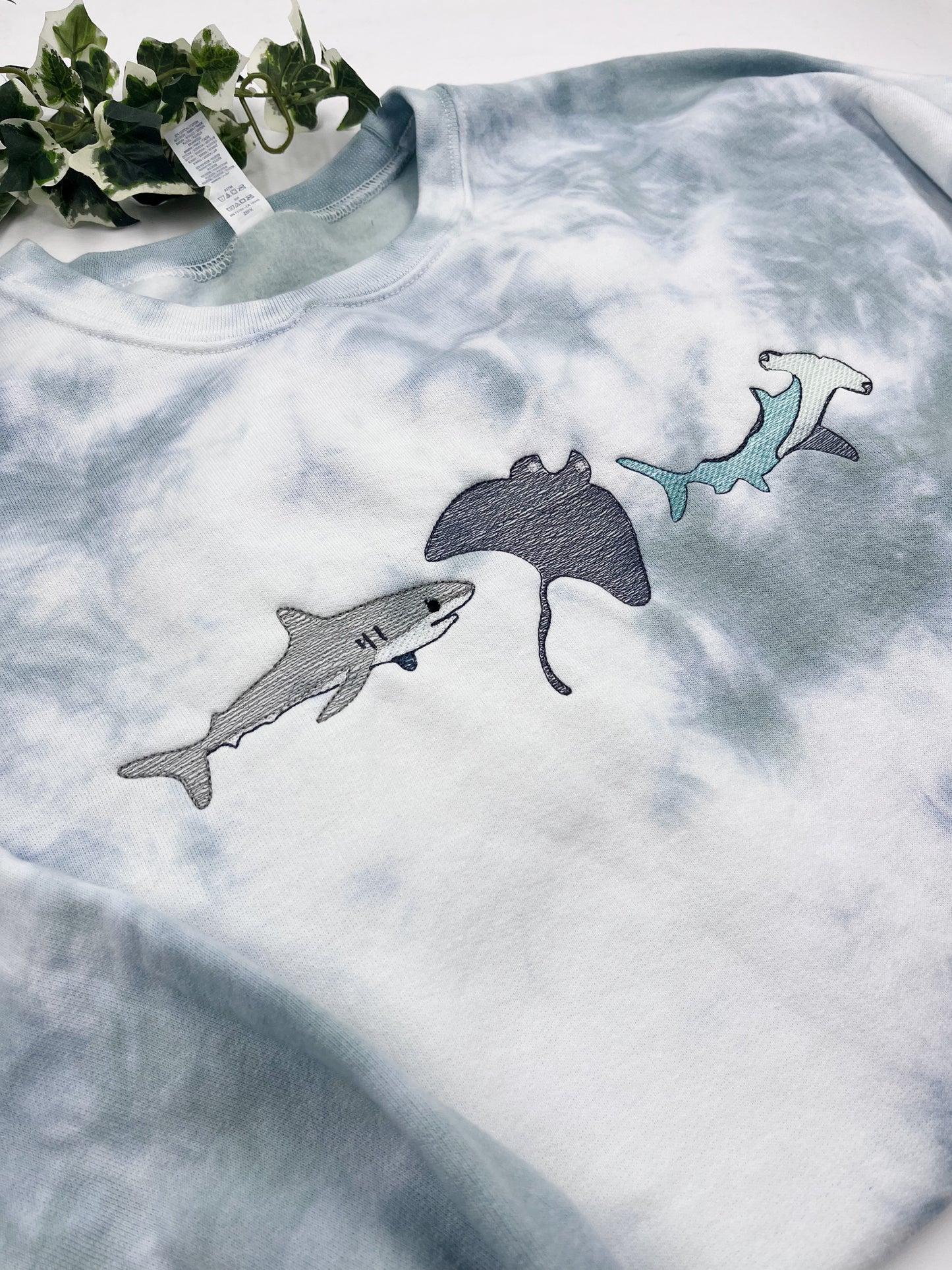 Shark Trio Tie Dye Sweatshirt