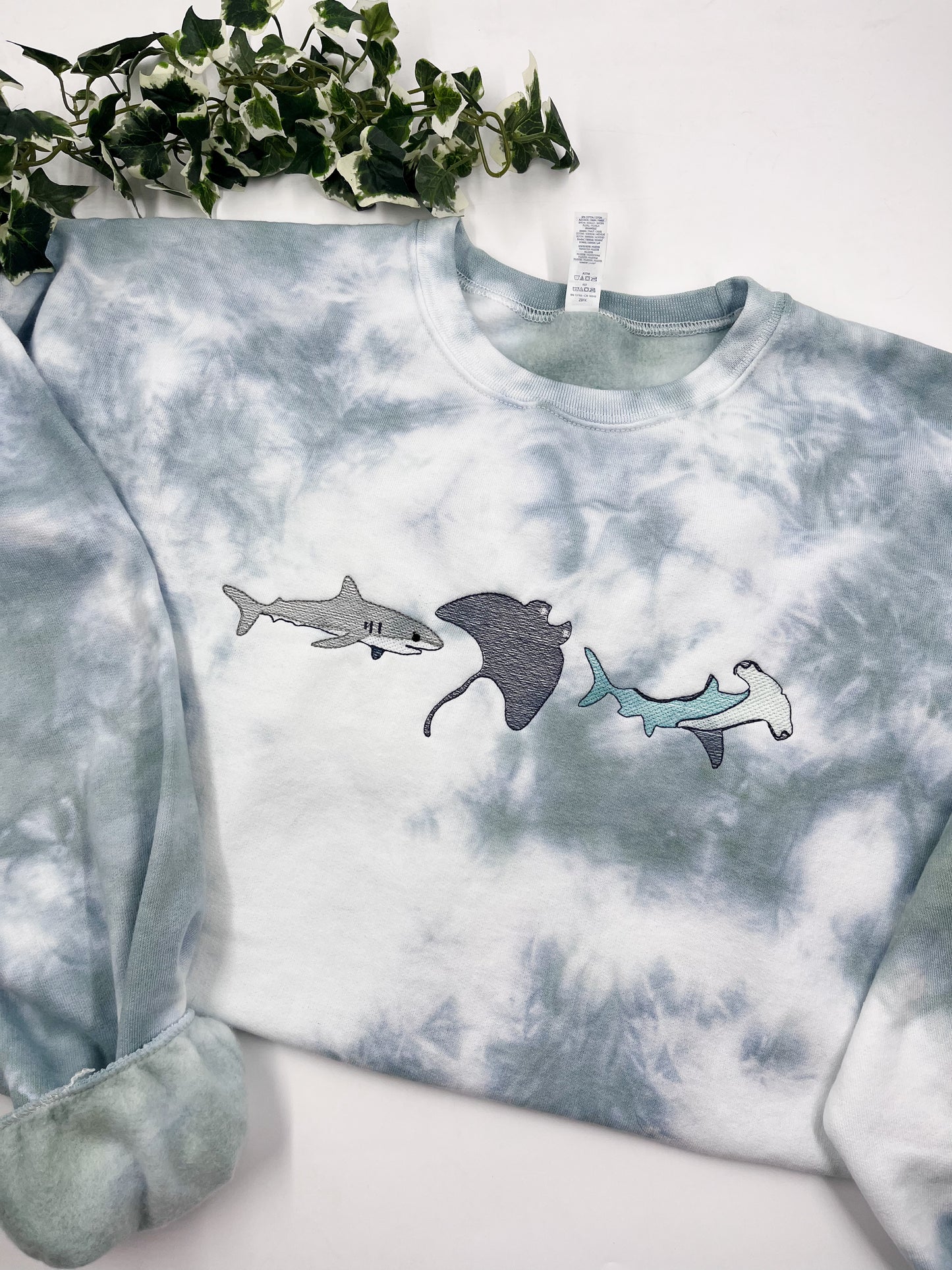 Shark Trio Tie Dye Sweatshirt