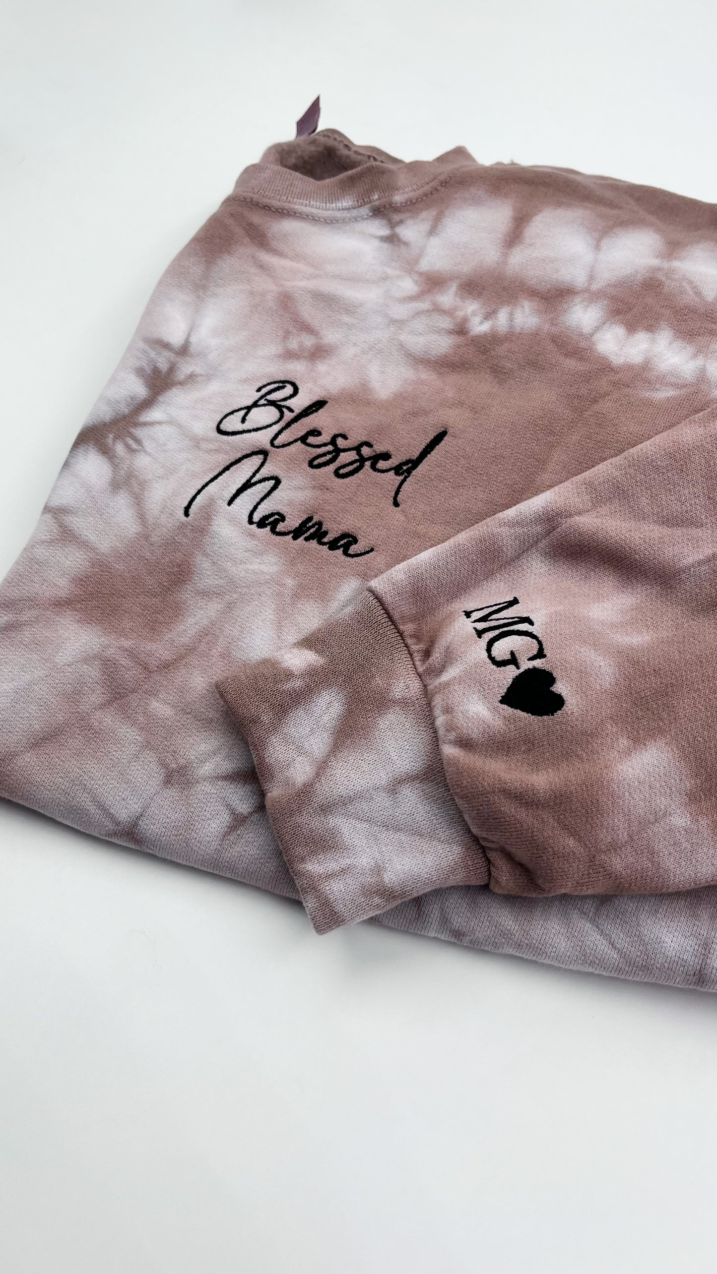 Blessed Mama Embroidered Sweatshirt