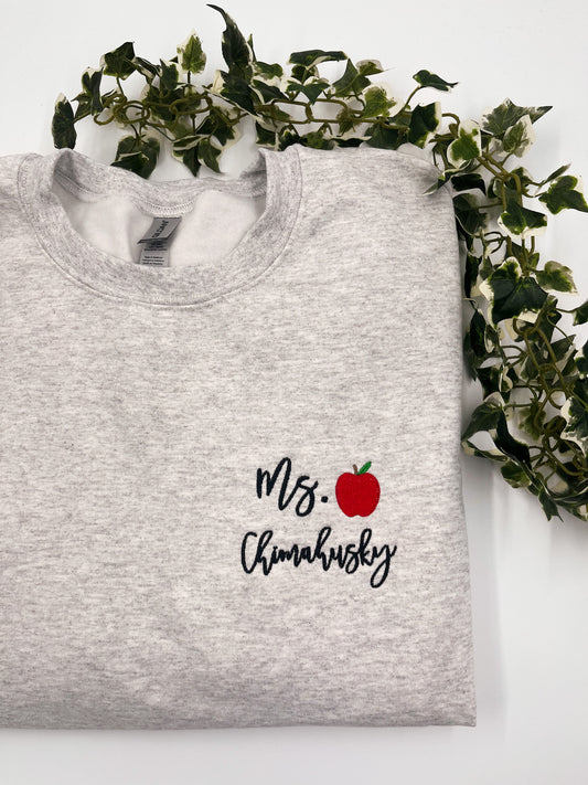 Custom Teacher Name Sweatshirt